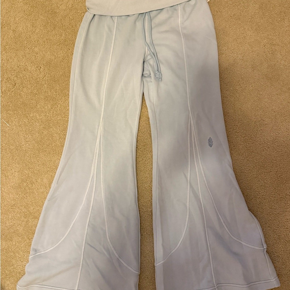 Light Blue Flared Pants
